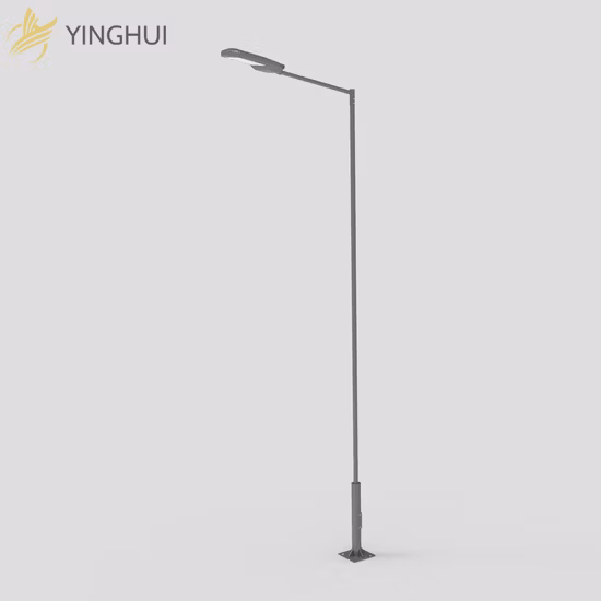 Intelligente Doppelarm-Metallaluminium-Elektro-6m-8m-Beleuchtung, gebrauchter Straßenlaternenmast aus verzinktem Stahl