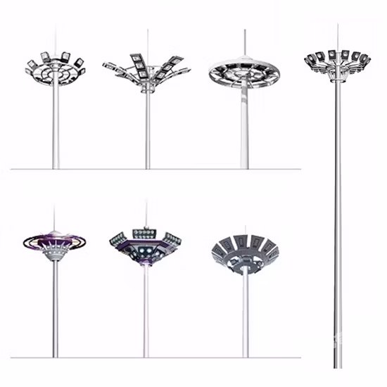 Hochleistungs-Solar-Straßenlaternenmast mit hohem, pulverbeschichtetem, feuerverzinktem Stahleisenguss-Solarstraßenlaternenmast von Line Power